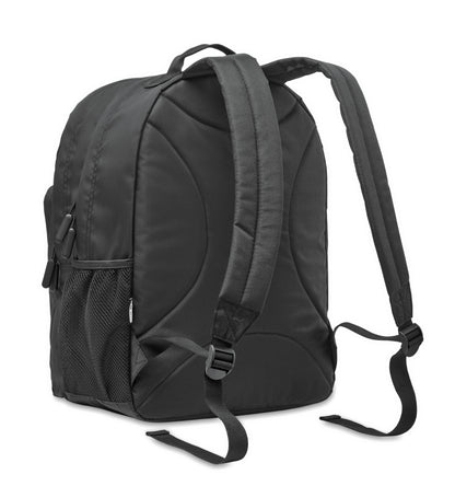 15'' Laptop-Rucksack aus 300D RPET-Polyester. Mit 2 großen Reißverschlussfächern Taschen mit 2fach
