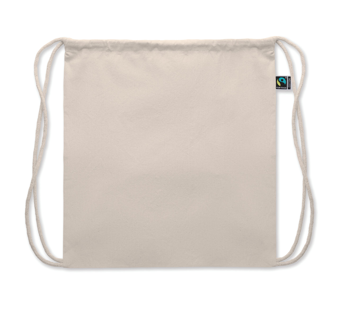 Beutel mit Kordelzug aus Fairtrade-Baumwolle. 180 g/m².