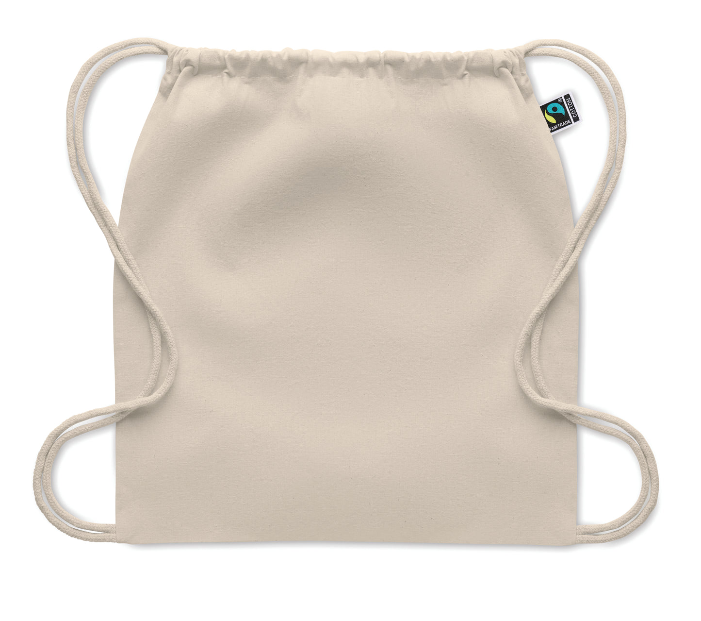 Beutel mit Kordelzug aus Fairtrade-Baumwolle. 180 g/m².