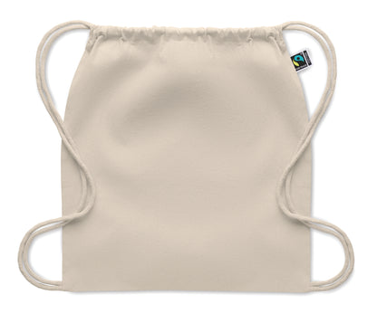 Beutel mit Kordelzug aus Fairtrade-Baumwolle. 180 g/m².