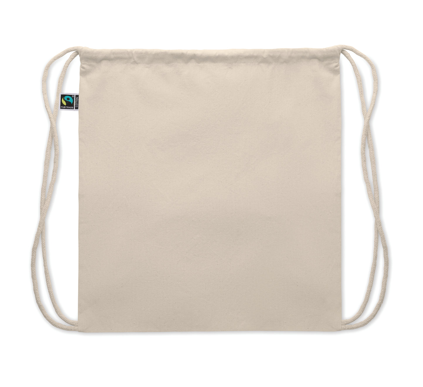 Beutel mit Kordelzug aus Fairtrade-Baumwolle. 180 g/m².