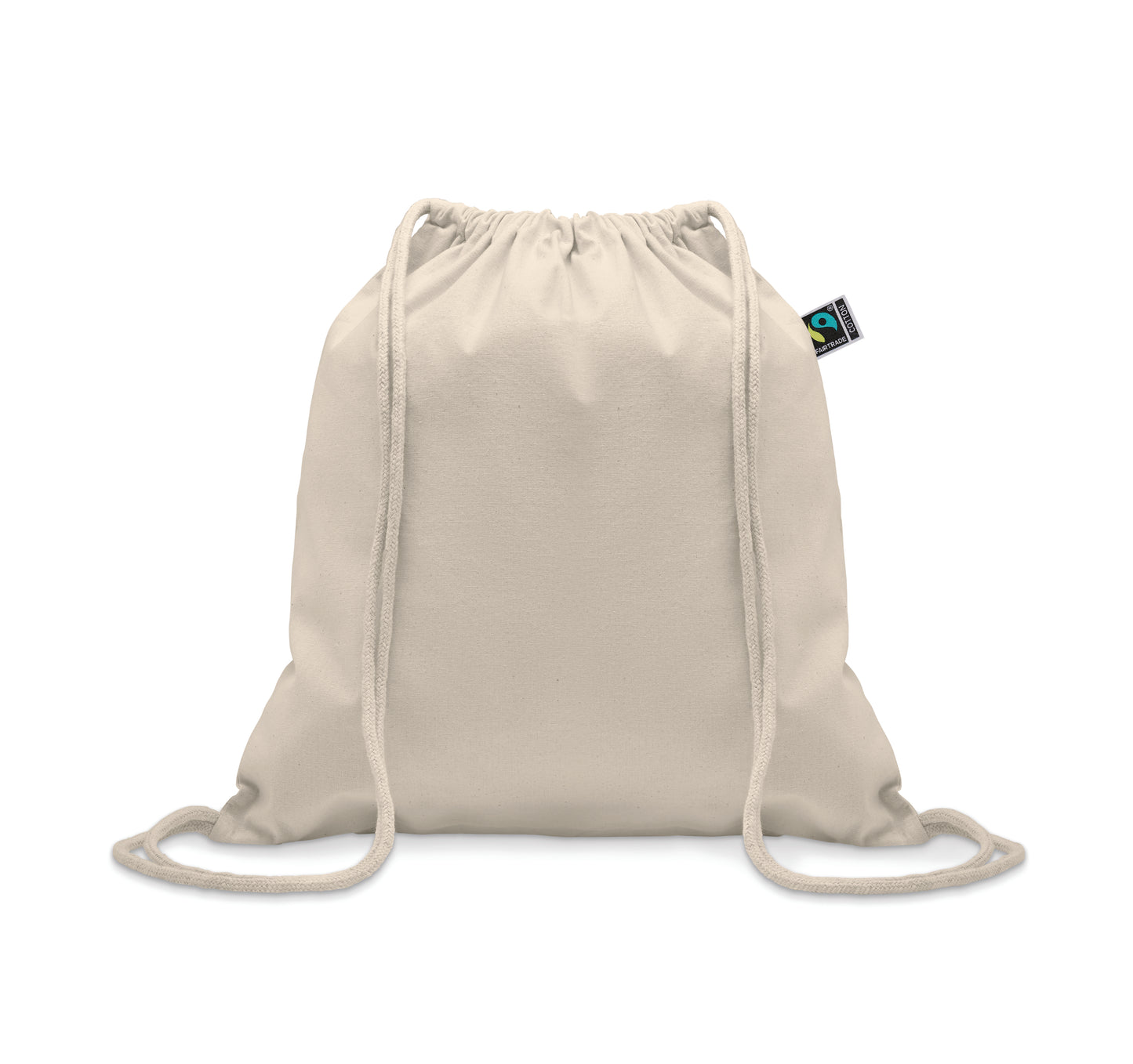 Beutel mit Kordelzug aus Fairtrade-Baumwolle. 180 g/m².