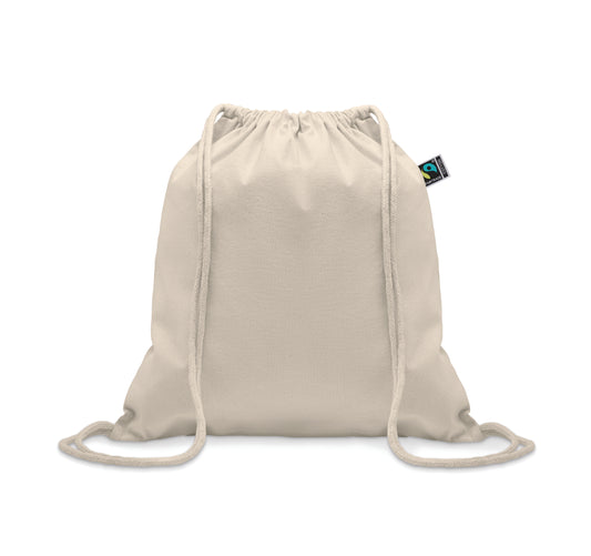 Beutel mit Kordelzug aus Fairtrade-Baumwolle. 180 g/m².