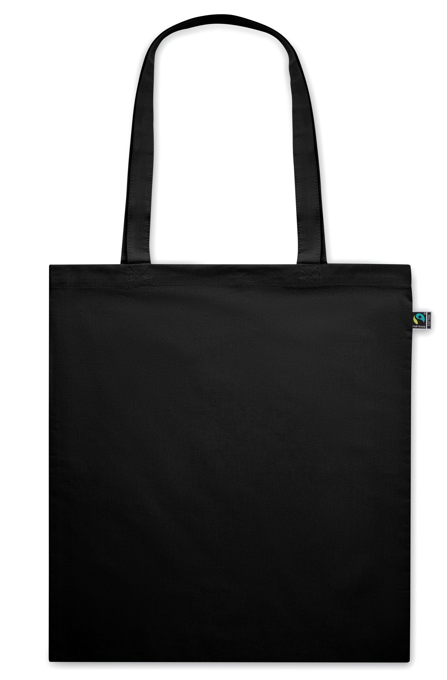 Einkaufstasche aus eingefärbter Fairtrade-Baumwolle. Lange Tragegriffe. 140g/m².