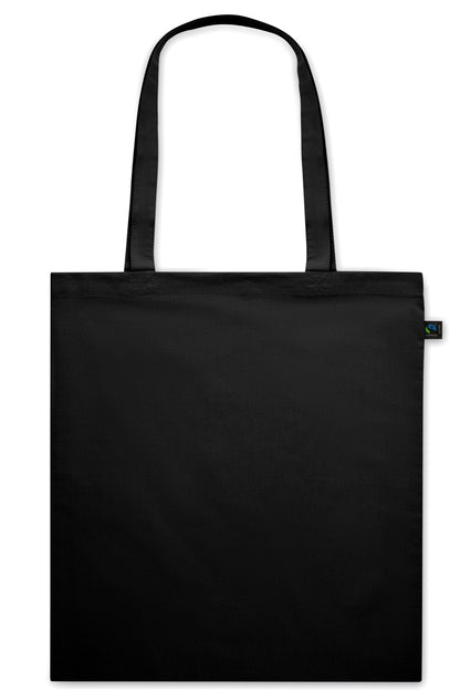 Einkaufstasche aus eingefärbter Fairtrade-Baumwolle. Lange Tragegriffe. 140g/m².