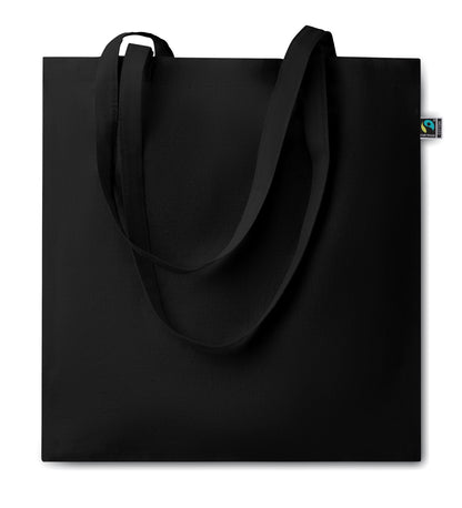 Einkaufstasche aus eingefärbter Fairtrade-Baumwolle. Lange Tragegriffe. 140g/m².