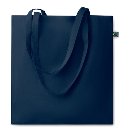 Einkaufstasche aus eingefärbter Fairtrade-Baumwolle. Lange Tragegriffe. 140g/m².