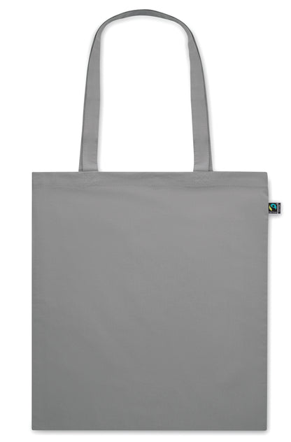 Einkaufstasche aus eingefärbter Fairtrade-Baumwolle. Lange Tragegriffe. 140g/m².