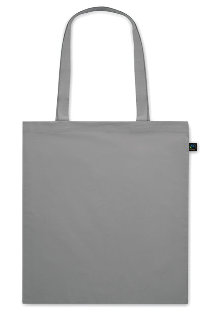 Einkaufstasche aus eingefärbter Fairtrade-Baumwolle. Lange Tragegriffe. 140g/m².