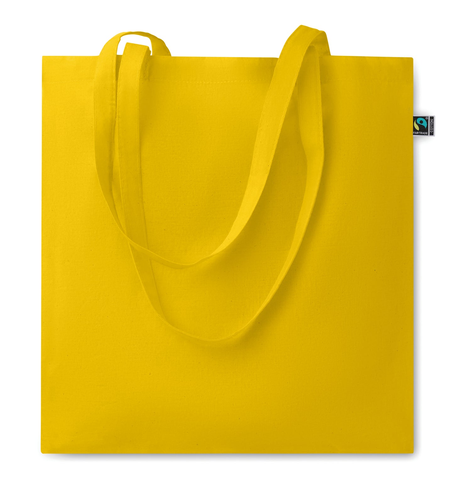 Einkaufstasche aus eingefärbter Fairtrade-Baumwolle. Lange Tragegriffe. 140g/m².