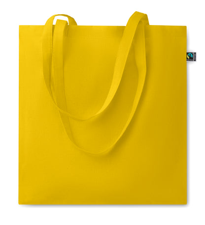 Einkaufstasche aus eingefärbter Fairtrade-Baumwolle. Lange Tragegriffe. 140g/m².