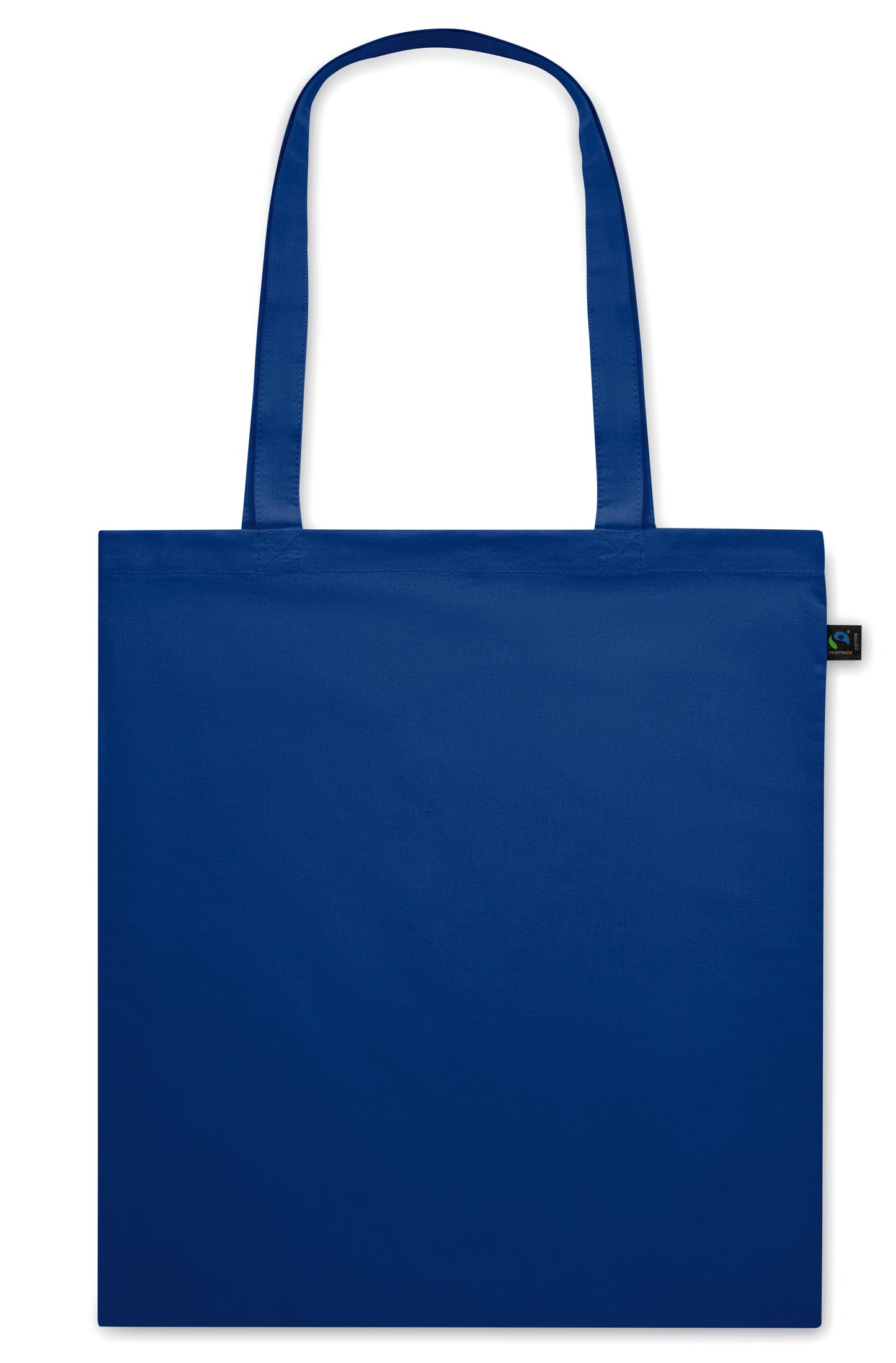 Einkaufstasche aus eingefärbter Fairtrade-Baumwolle. Lange Tragegriffe. 140g/m².