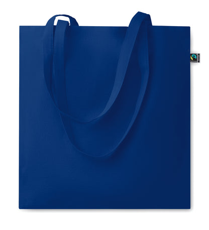 Einkaufstasche aus eingefärbter Fairtrade-Baumwolle. Lange Tragegriffe. 140g/m².