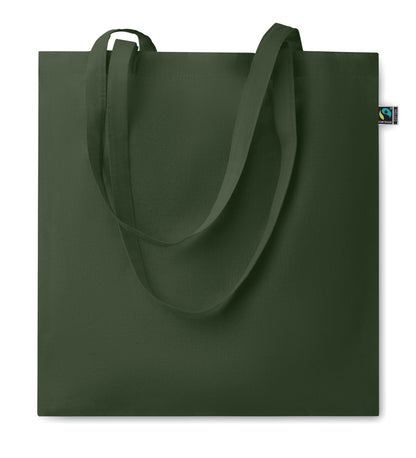 Einkaufstasche aus eingefärbter Fairtrade-Baumwolle. Lange Tragegriffe. 140g/m².