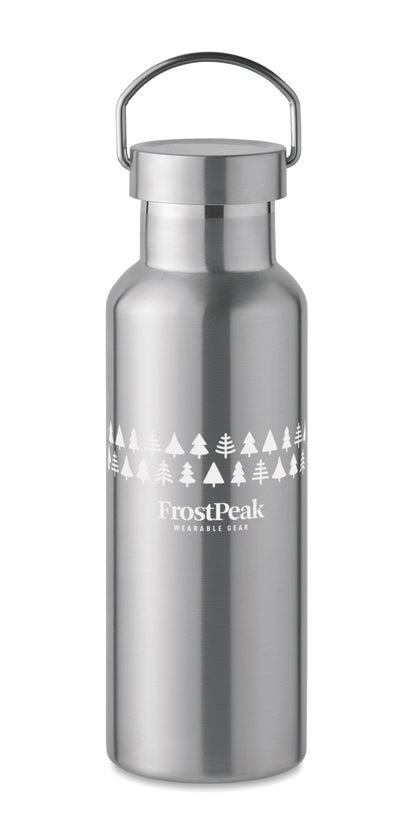 Doppelwandige Isolierflasche aus recyceltem Edelstahl (90 % recycelter Edelstahl und 10 %