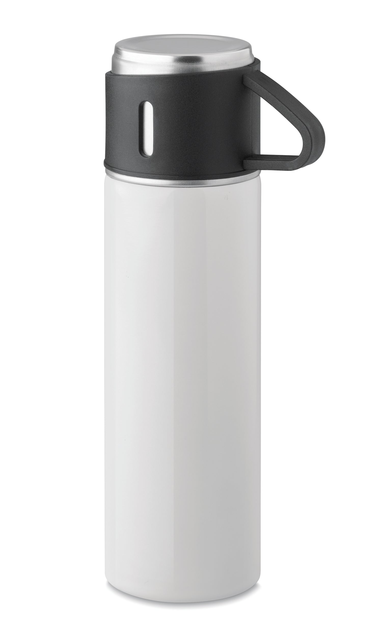 Set bestehend aus doppelwandiger Isolierflasche sowie 1 passenden Becher. Der Becher kann