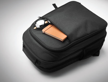 300D RPET Rucksack. 15'''' Laptopfach und großes Kühlfach. Fronttasche mit Reißverschluss und