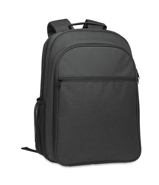 300D RPET Rucksack. 15'''' Laptopfach und großes Kühlfach. Fronttasche mit Reißverschluss und