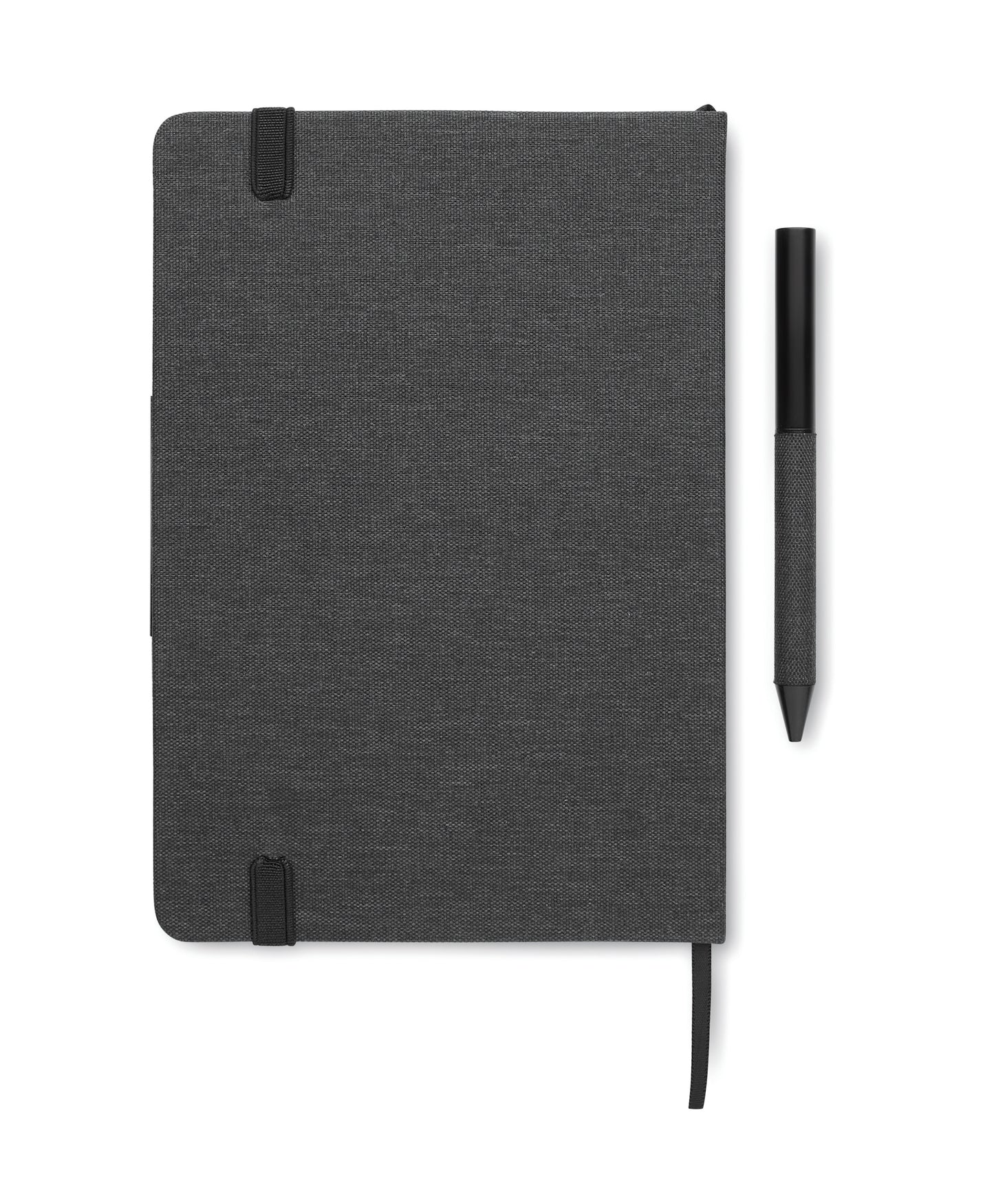 Elegantes 3teiliges Geschenk-Set: DIN A5 Notizbuch mit gebundenem Hard Cover aus RPET.