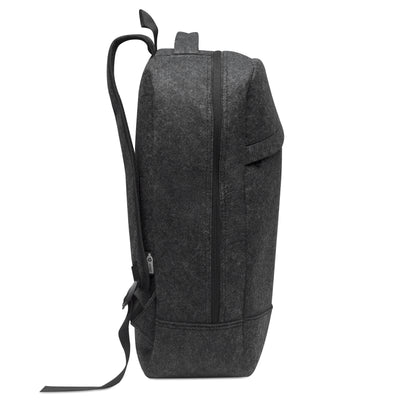 13'''' Laptop Rucksack aus RPET-Filz. Großes Hauptfach und Reißverschlussfach. Gepolsterte Rückseite und