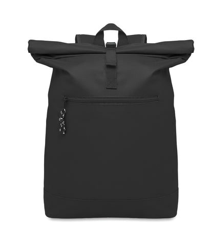 15'''' Rolltop-Rucksack mit Laptopfach aus 600D-Polyester. Gepolsterter Rücken und verstärkter Boden. Fronttasche