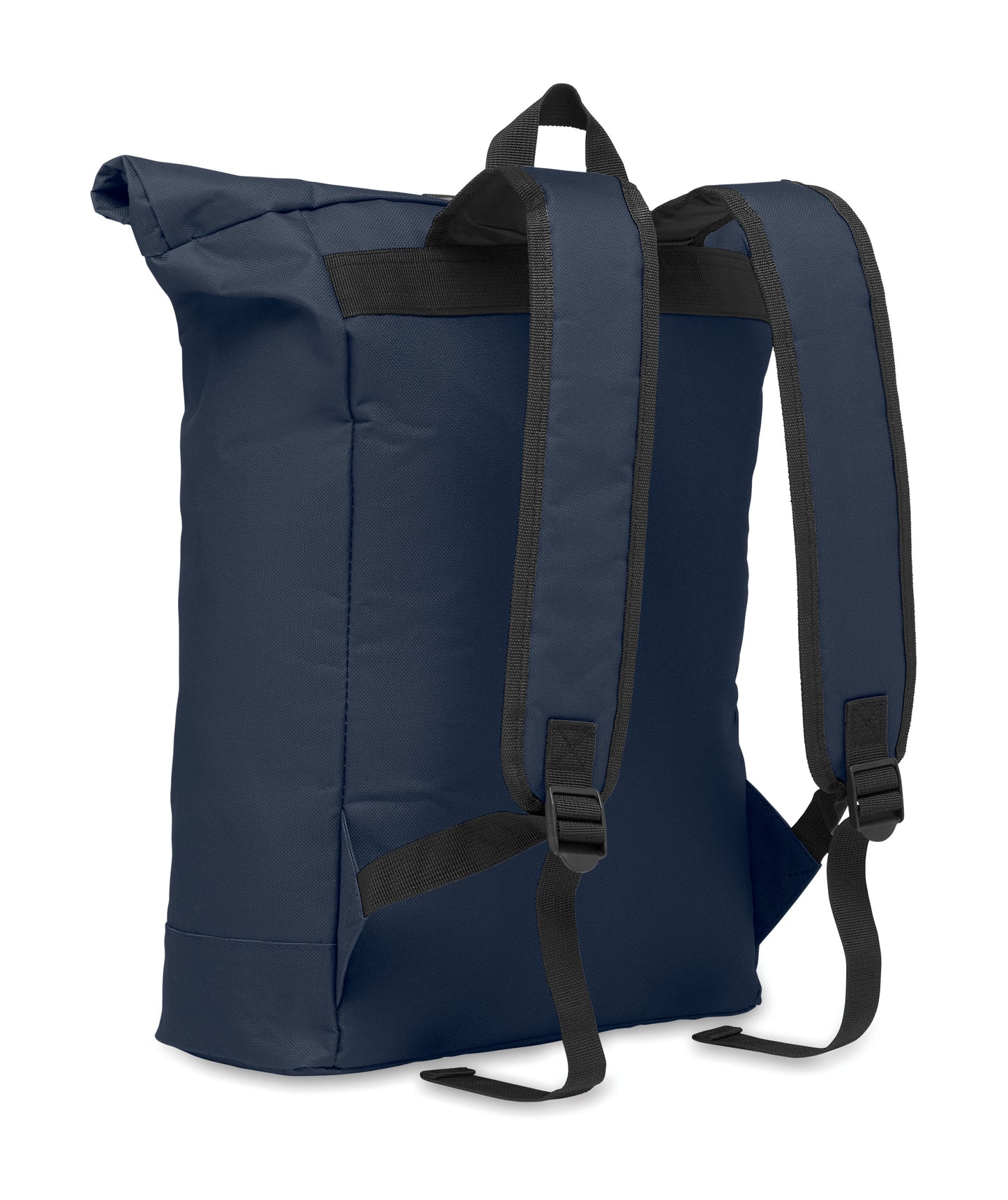 15'''' Rolltop-Rucksack mit Laptopfach aus 600D-Polyester. Gepolsterter Rücken und verstärkter Boden. Fronttasche