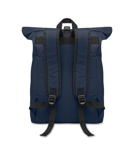 15'''' Rolltop-Rucksack mit Laptopfach aus 600D-Polyester. Gepolsterter Rücken und verstärkter Boden. Fronttasche