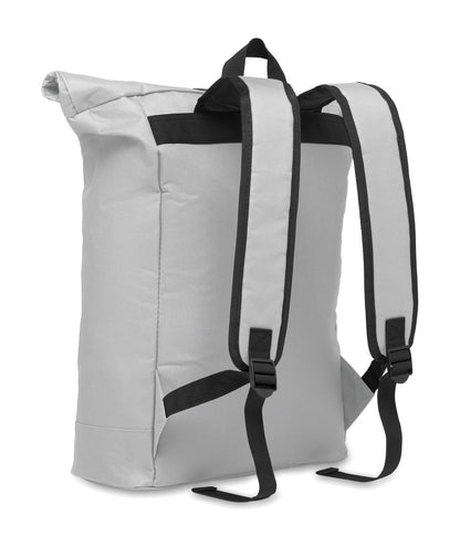 15'''' Rolltop-Rucksack mit Laptopfach aus 600D-Polyester. Gepolsterter Rücken und verstärkter Boden. Fronttasche