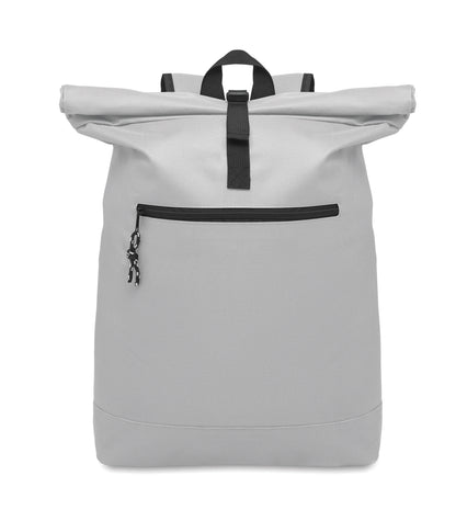 15'''' Rolltop-Rucksack mit Laptopfach aus 600D-Polyester. Gepolsterter Rücken und verstärkter Boden. Fronttasche