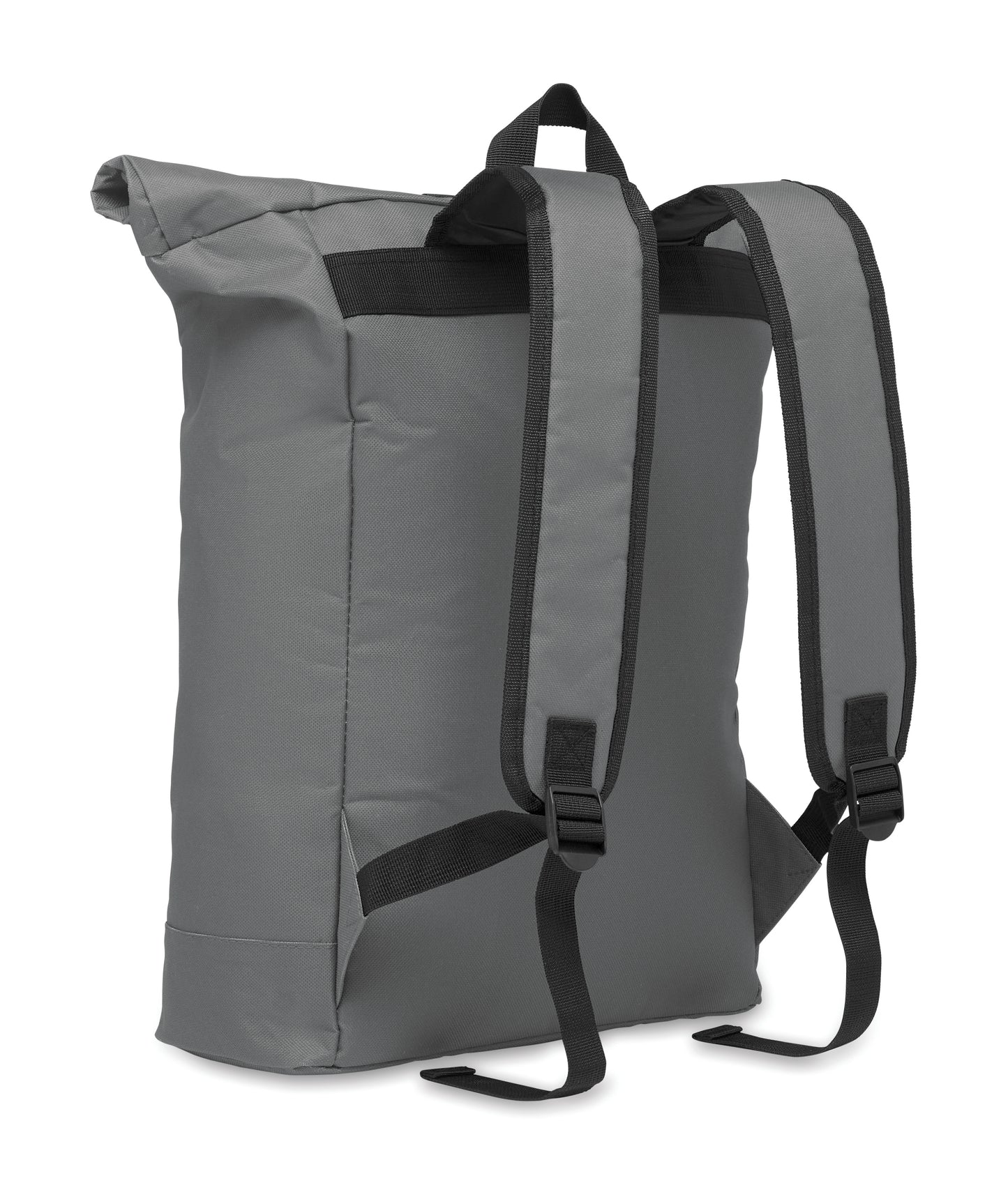 15'''' Rolltop-Rucksack mit Laptopfach aus 600D-Polyester. Gepolsterter Rücken und verstärkter Boden. Fronttasche