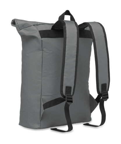 15'''' Rolltop-Rucksack mit Laptopfach aus 600D-Polyester. Gepolsterter Rücken und verstärkter Boden. Fronttasche
