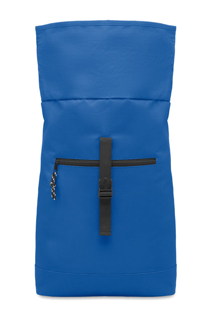 15'''' Rolltop-Rucksack mit Laptopfach aus 600D-Polyester. Gepolsterter Rücken und verstärkter Boden. Fronttasche