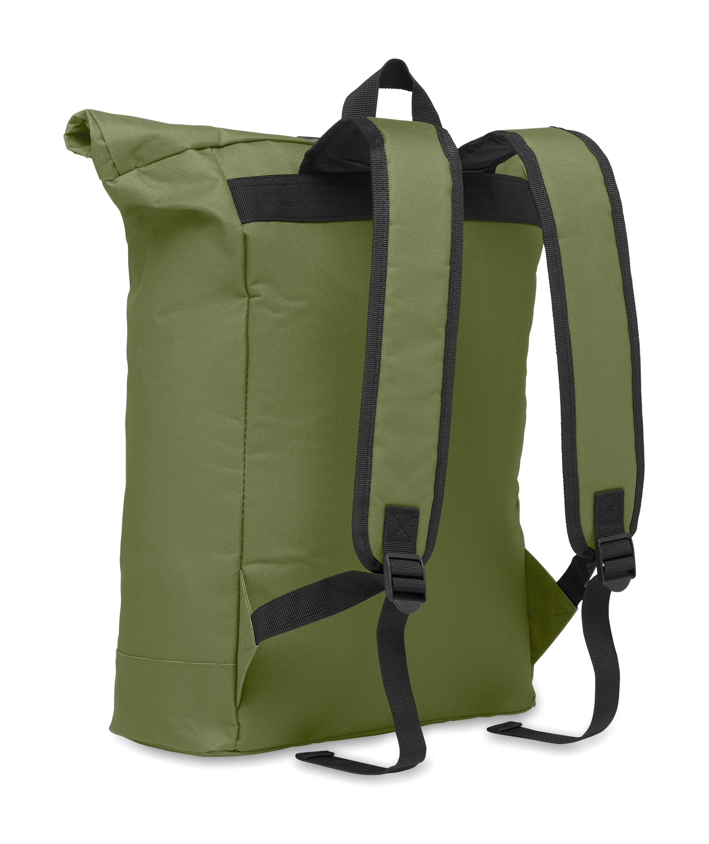 15'''' Rolltop-Rucksack mit Laptopfach aus 600D-Polyester. Gepolsterter Rücken und verstärkter Boden. Fronttasche