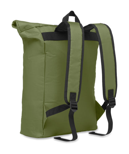 15'''' Rolltop-Rucksack mit Laptopfach aus 600D-Polyester. Gepolsterter Rücken und verstärkter Boden. Fronttasche