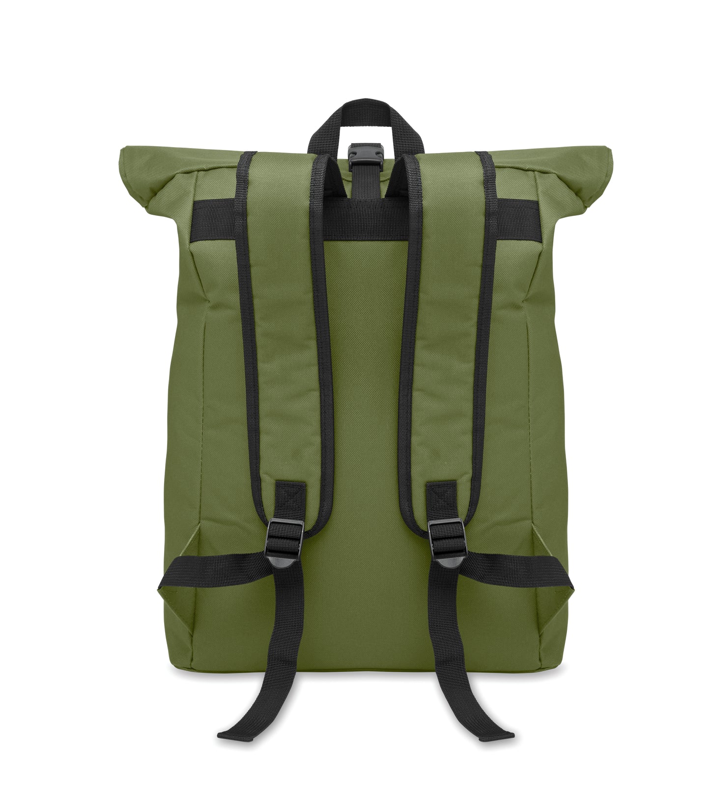 15'''' Rolltop-Rucksack mit Laptopfach aus 600D-Polyester. Gepolsterter Rücken und verstärkter Boden. Fronttasche