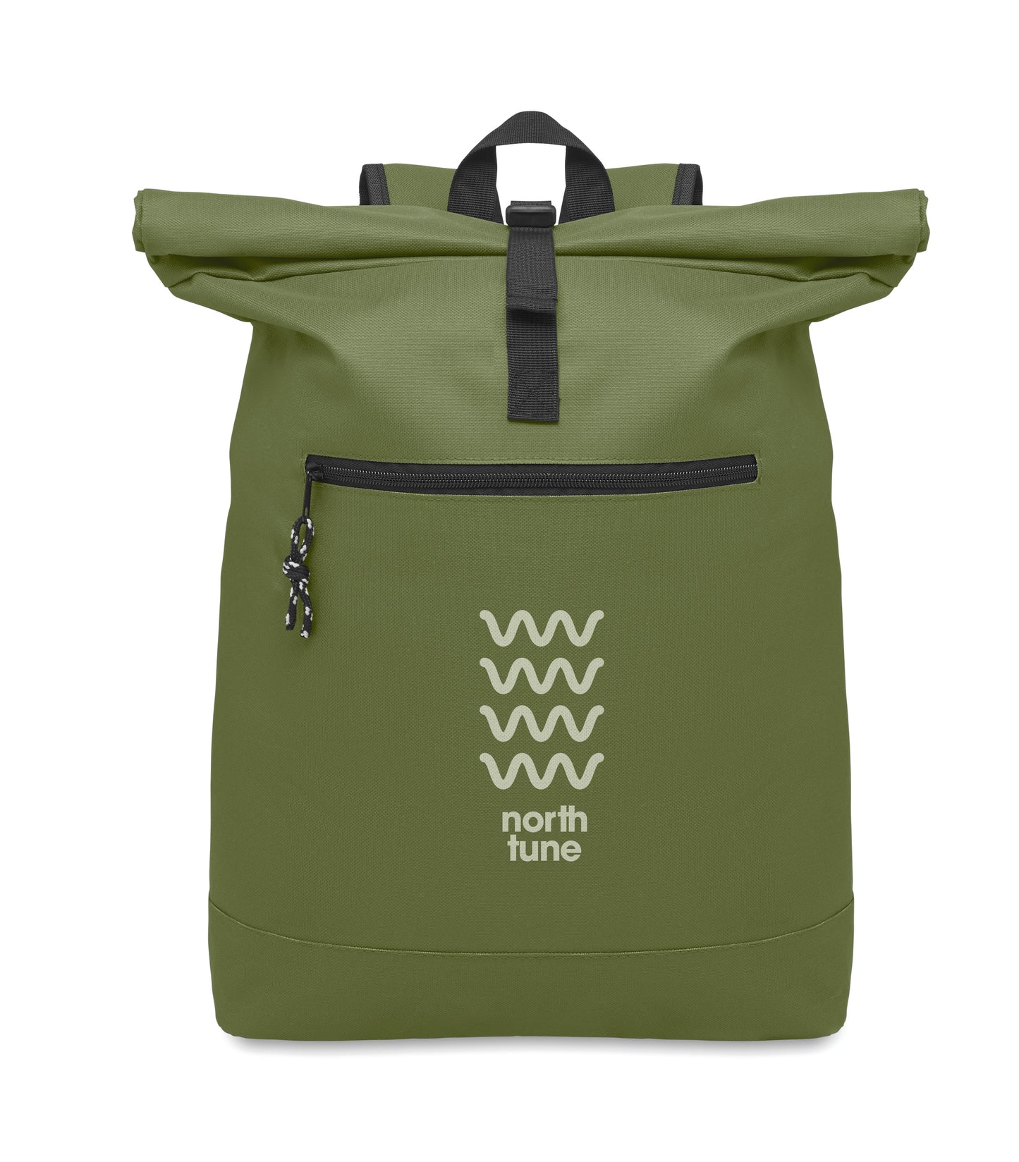 15'''' Rolltop-Rucksack mit Laptopfach aus 600D-Polyester. Gepolsterter Rücken und verstärkter Boden. Fronttasche