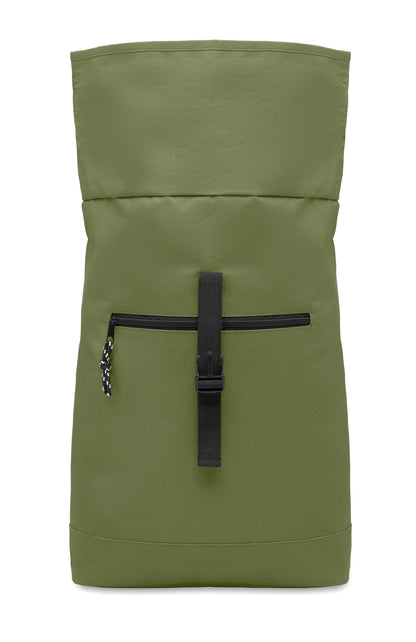 15'''' Rolltop-Rucksack mit Laptopfach aus 600D-Polyester. Gepolsterter Rücken und verstärkter Boden. Fronttasche