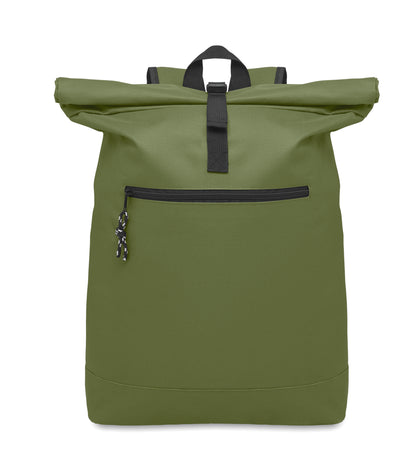 15'''' Rolltop-Rucksack mit Laptopfach aus 600D-Polyester. Gepolsterter Rücken und verstärkter Boden. Fronttasche