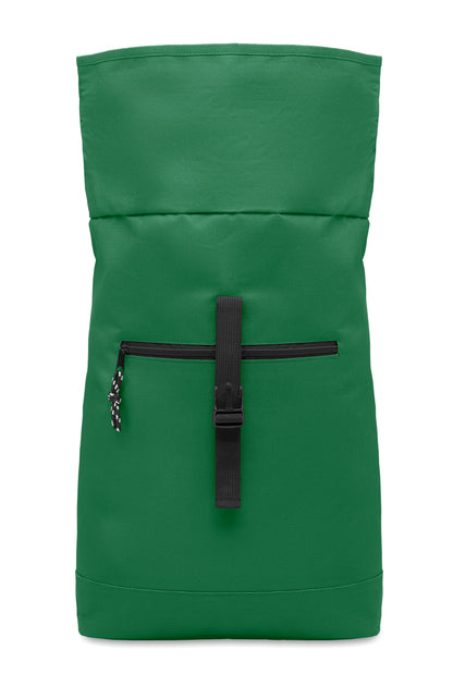 15'''' Rolltop-Rucksack mit Laptopfach aus 600D-Polyester. Gepolsterter Rücken und verstärkter Boden. Fronttasche