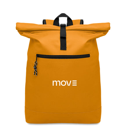 15'''' Rolltop-Rucksack mit Laptopfach aus 600D-Polyester. Gepolsterter Rücken und verstärkter Boden. Fronttasche