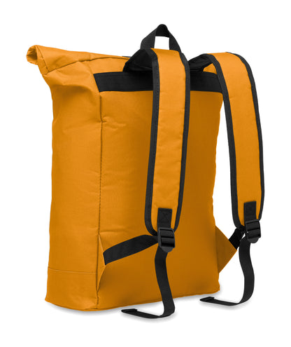 15'''' Rolltop-Rucksack mit Laptopfach aus 600D-Polyester. Gepolsterter Rücken und verstärkter Boden. Fronttasche
