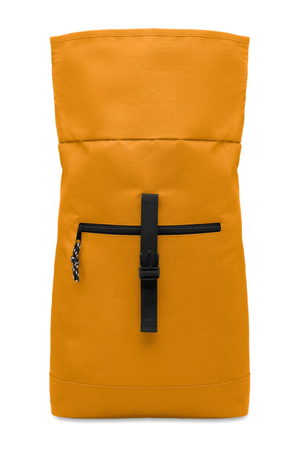 15'''' Rolltop-Rucksack mit Laptopfach aus 600D-Polyester. Gepolsterter Rücken und verstärkter Boden. Fronttasche
