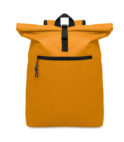15'''' Rolltop-Rucksack mit Laptopfach aus 600D-Polyester. Gepolsterter Rücken und verstärkter Boden. Fronttasche
