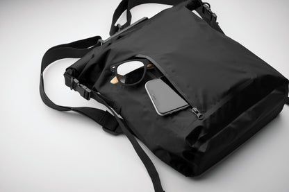 Wasserabweisender Rolltop-Rucksack aus RPET 210D Polyester. Volumen: 25 l.