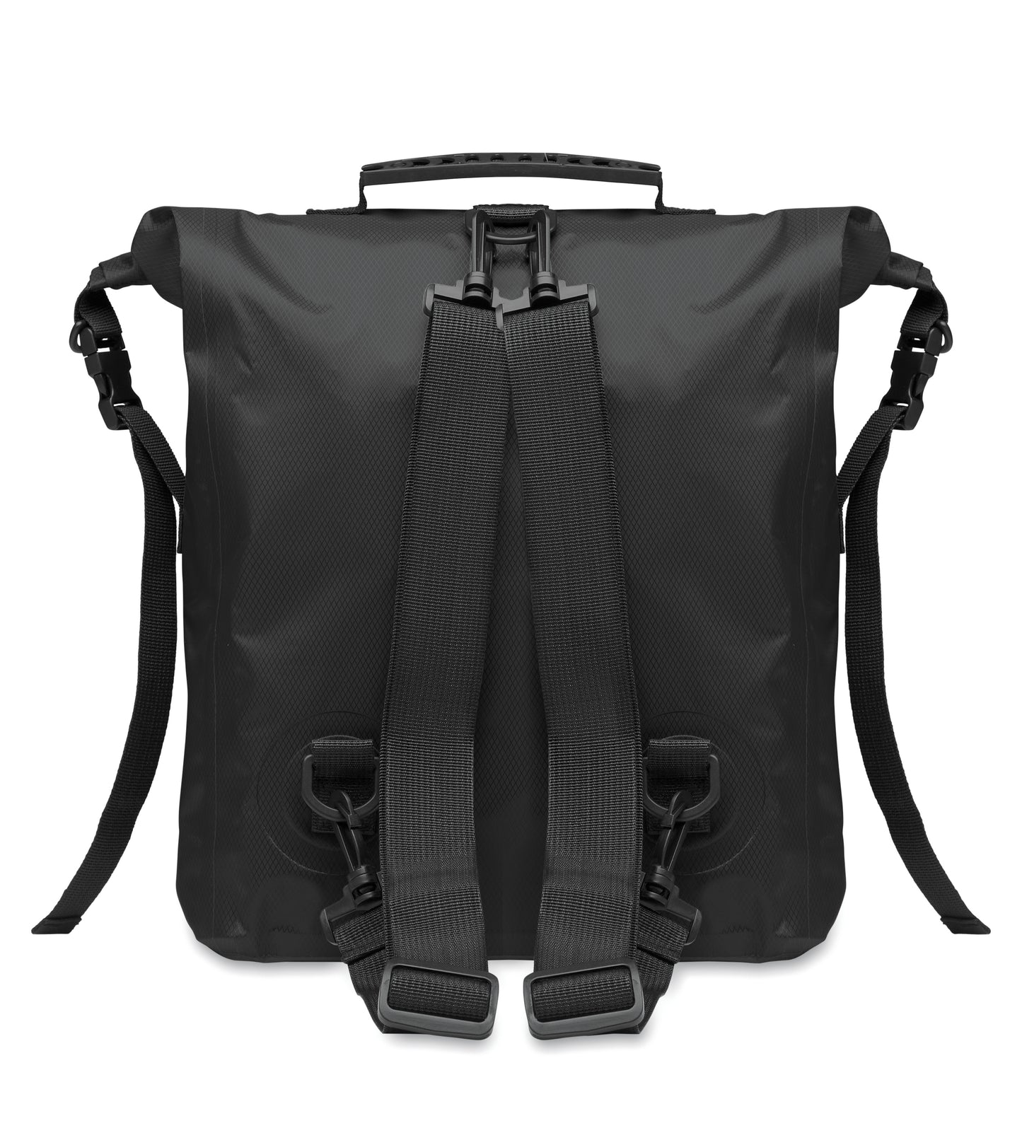 Wasserabweisender Rolltop-Rucksack aus RPET 210D Polyester. Volumen: 25 l.