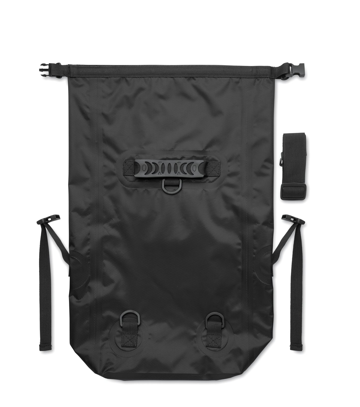 Wasserabweisender Rolltop-Rucksack aus RPET 210D Polyester. Volumen: 25 l.