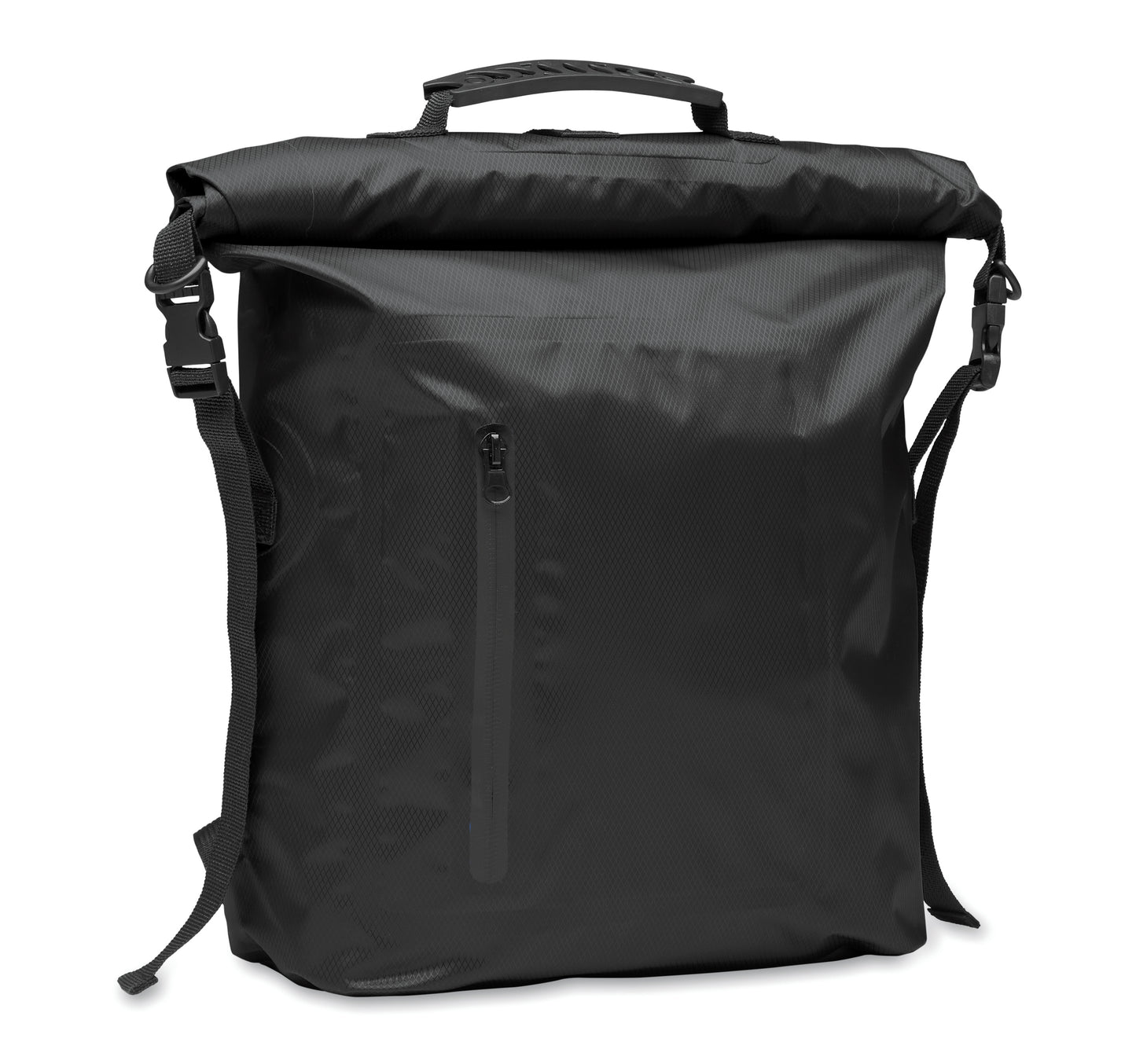 Wasserabweisender Rolltop-Rucksack aus RPET 210D Polyester. Volumen: 25 l.