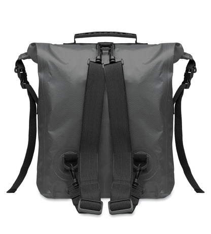 Wasserabweisender Rolltop-Rucksack aus RPET 210D Polyester. Volumen: 25 l.