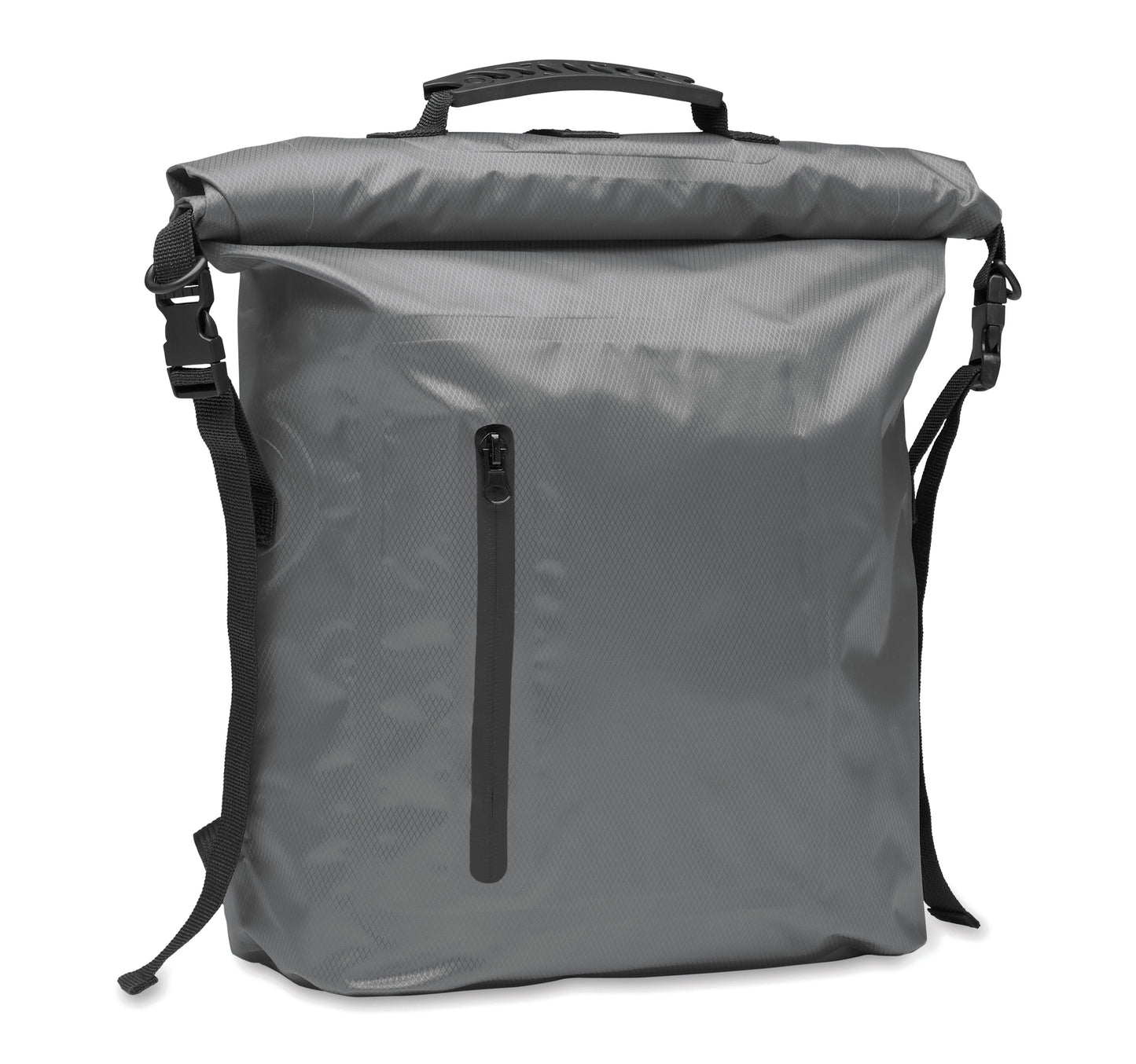 Wasserabweisender Rolltop-Rucksack aus RPET 210D Polyester. Volumen: 25 l.