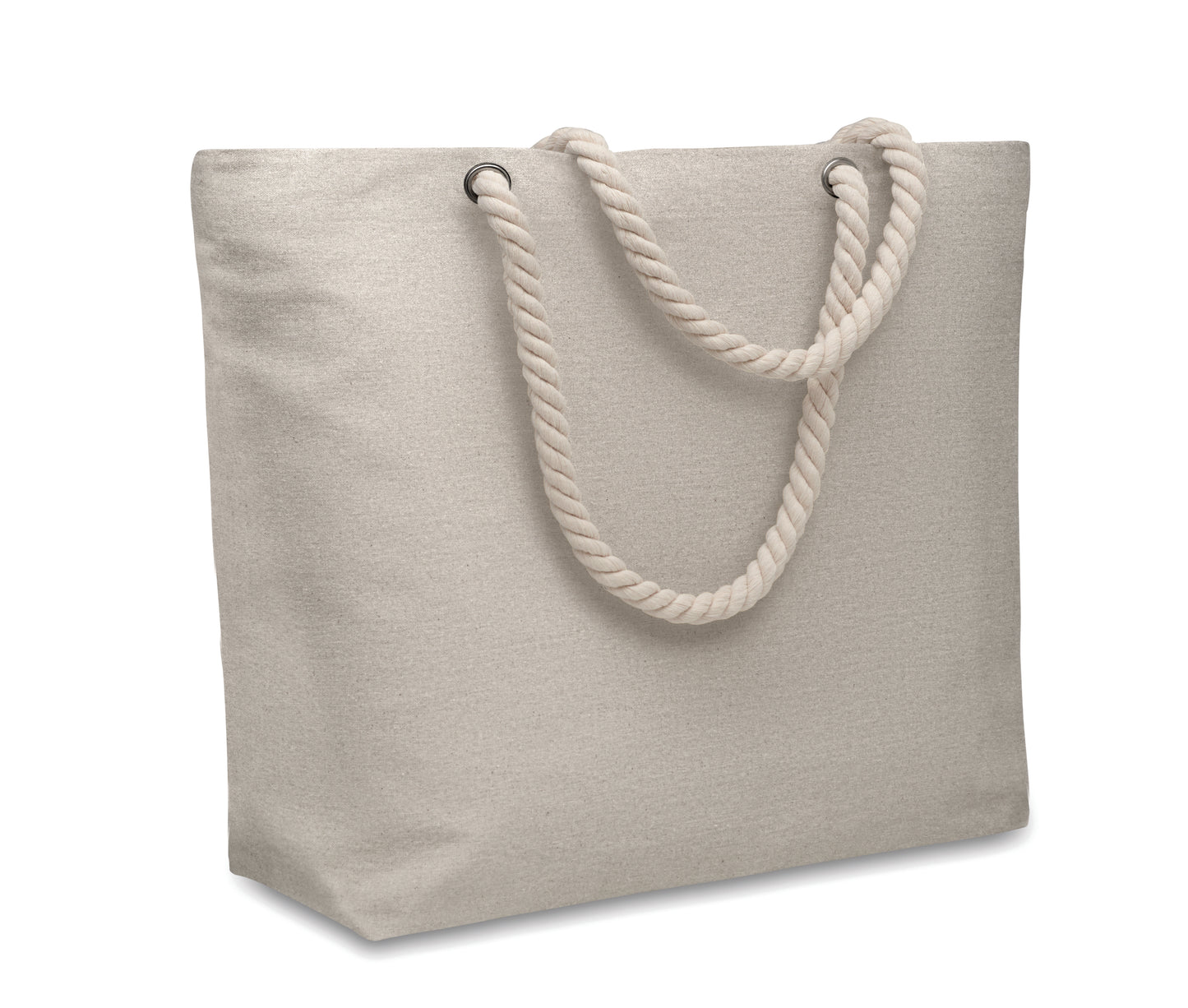 Strand- oder Einkaufstasche aus recycelter Baumwolle (80 % recycelte Baumwolle 20 %